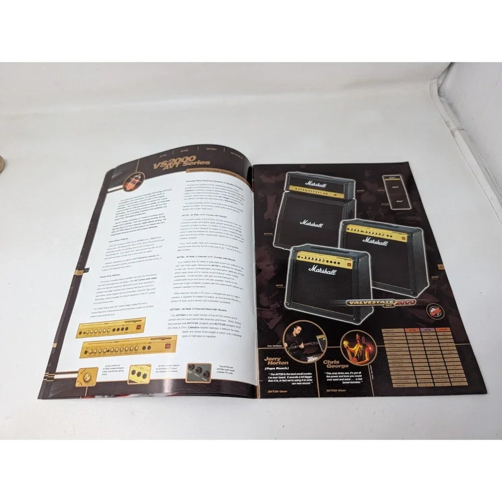 2001 Marshall Amplifiers Catalog Book Electric Music Gear Catalogue
